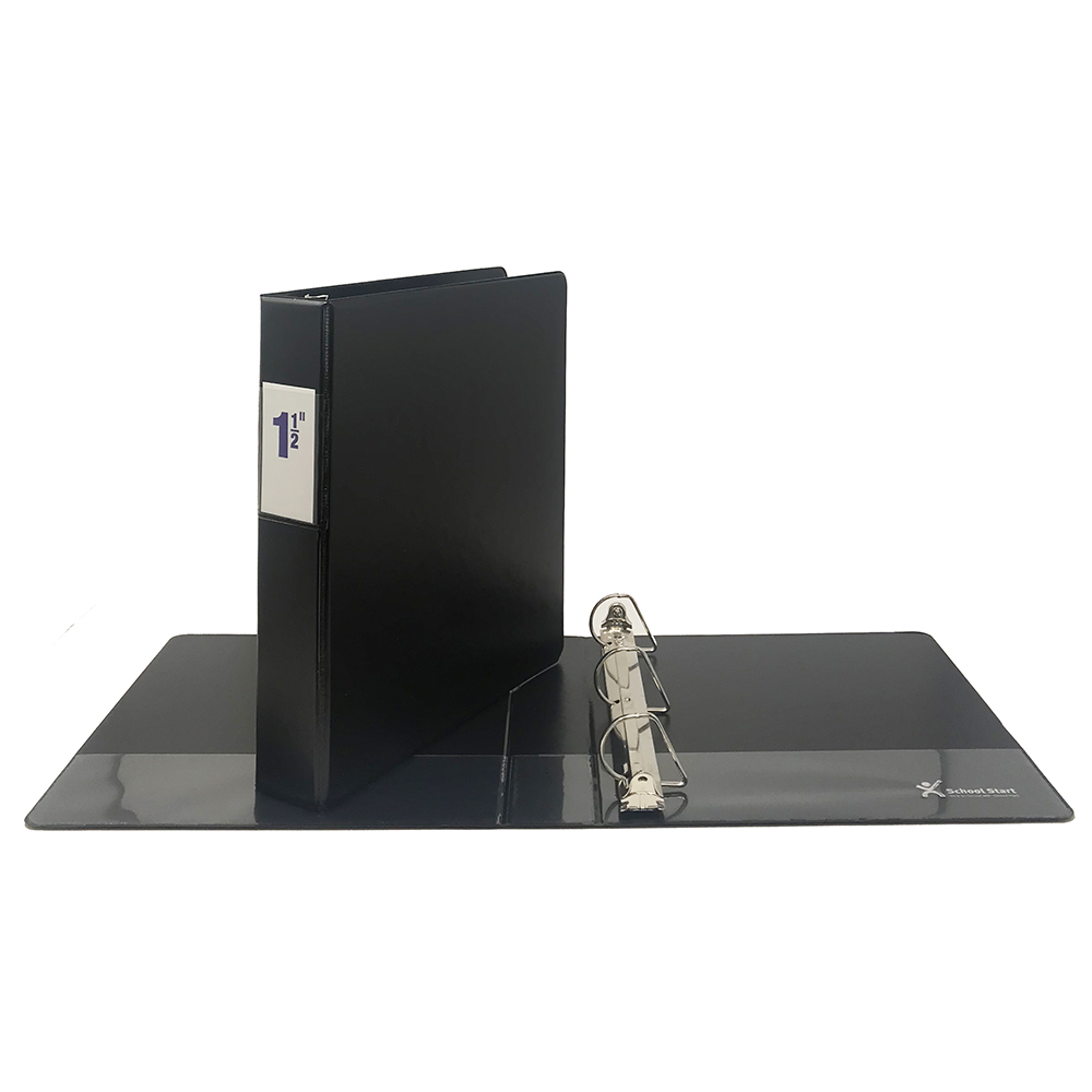 School Start D-Ring Binder (1.5", Black)